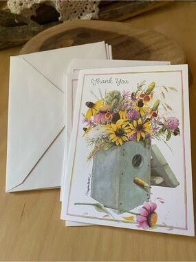 Hallmark Thank You Cards Vintage set of 6 by Marjolein Bastin